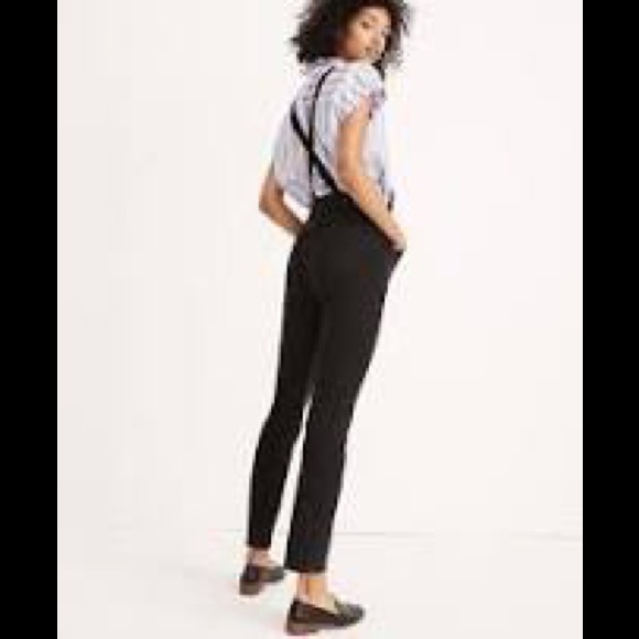 Madewell Skinny Overalls In Lunar Wash Black Denim - Picture 3 of 13